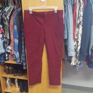 GAP Maroon Slim Crop Dress Pant